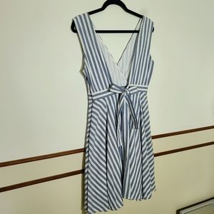 Icone; Striped Midi Dress